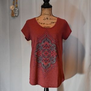 Lucky Brand | Red Mandala T-Shirt